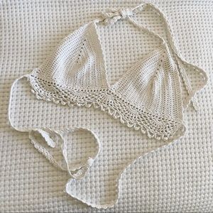 White crotchet top